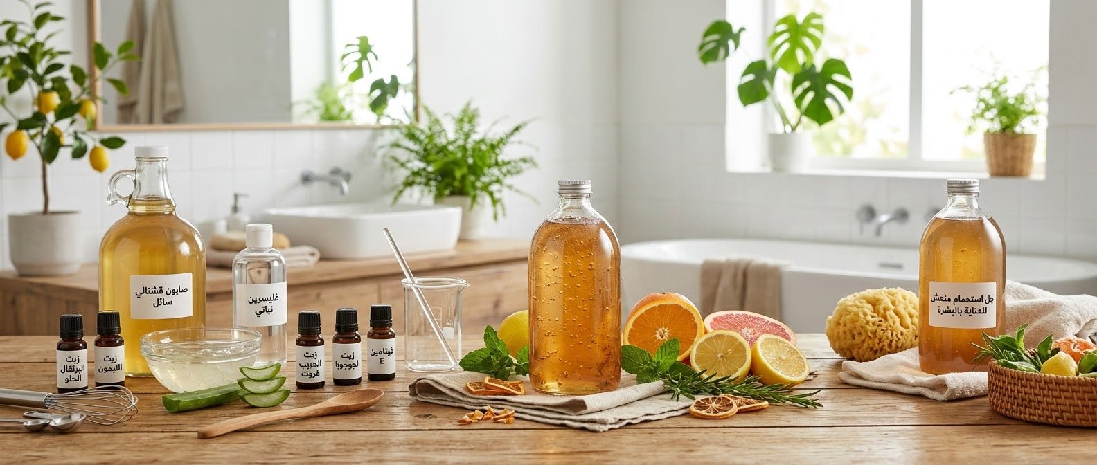 جل استحمام منزلي بلمسة منعشة للعناية بالبشرة