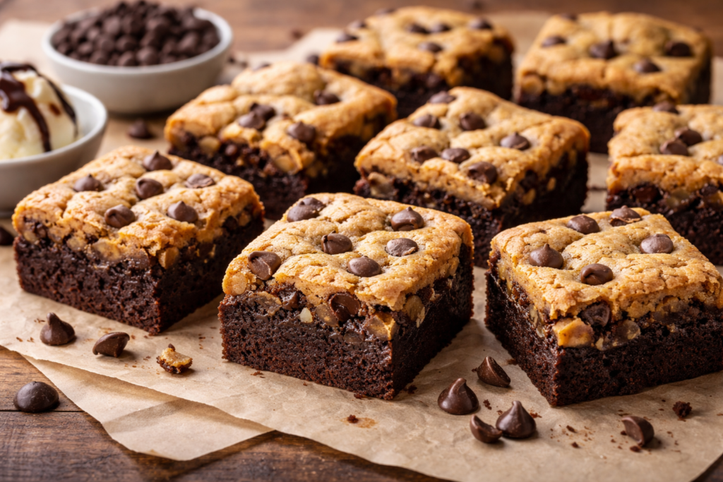 Cookie Brownie: A Dessert that Combines Cookie Crisp and Brownie Softness